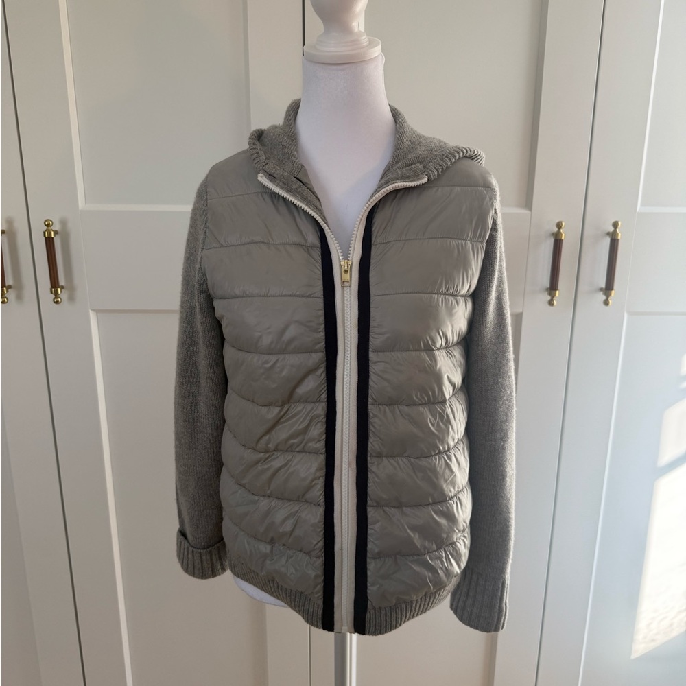 Escada Gray Puffer Jacket with Hood